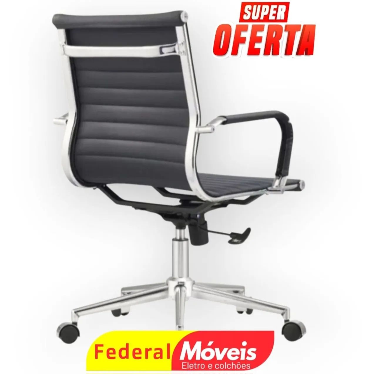 Cadeira Giratória Diretor Cromada - Conforto e Elegância para Escritório - Foto 2