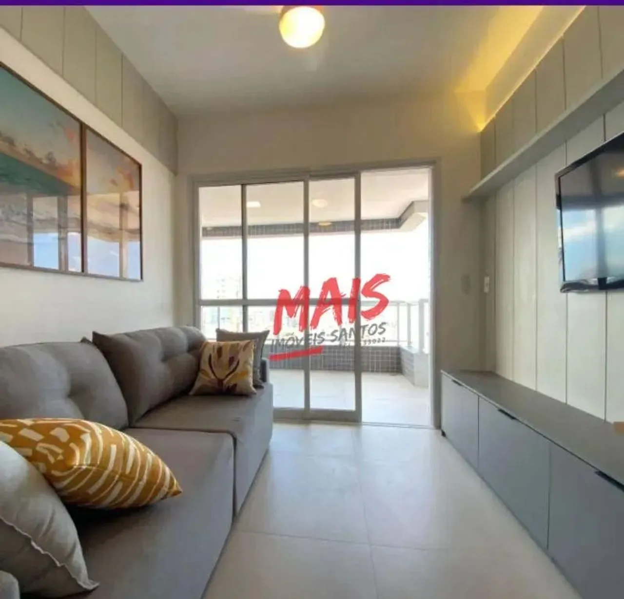 NOVO! mobiliado, com lazer, 1 quarto para alugar, 61 m² - Boqueirão - Santos/SP