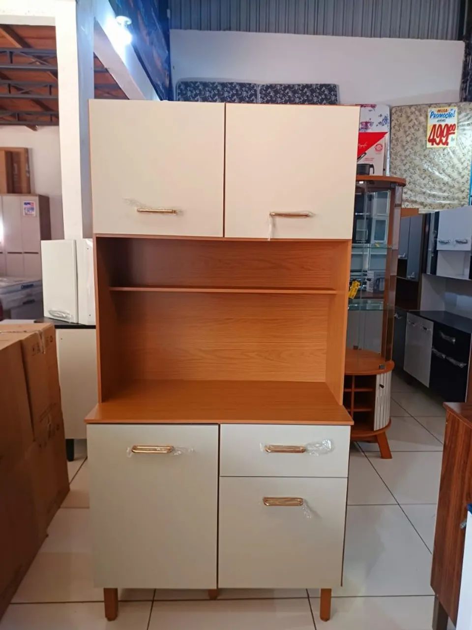Armário de Cozinha com 4 Portas e Prateleiras - Foto 3