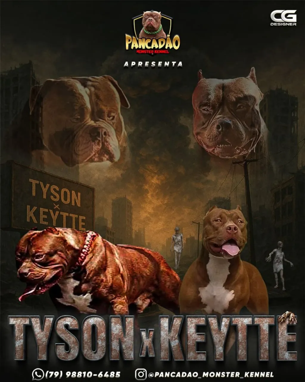 Filhotes de Pit Monster - Linhagem Tyson x Keytte