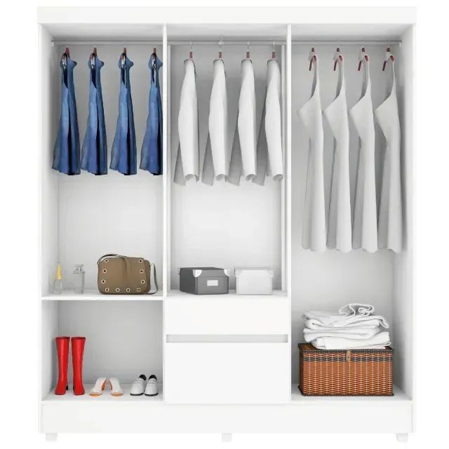 Guarda roupa toquio na cor branca 6 portas e 2 gavetas - Foto 2