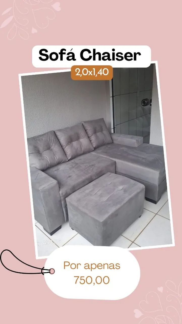 Sofá Chaiser 2,0x1,40