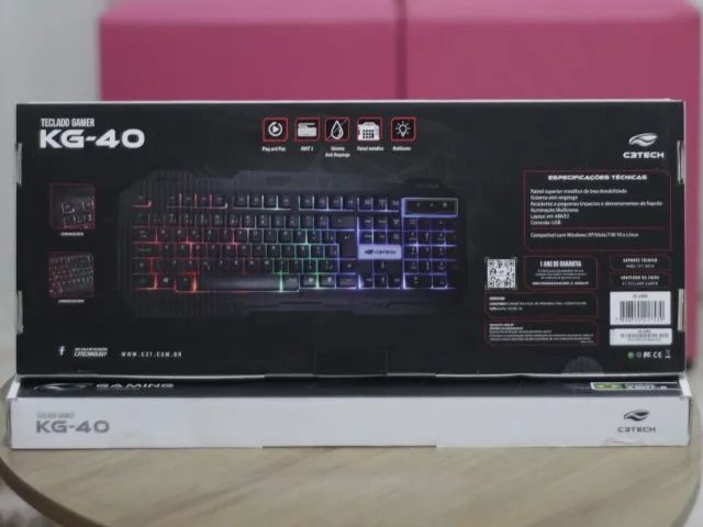 Teclado Gamer RGB C3Tech KG-40BK - Foto 2