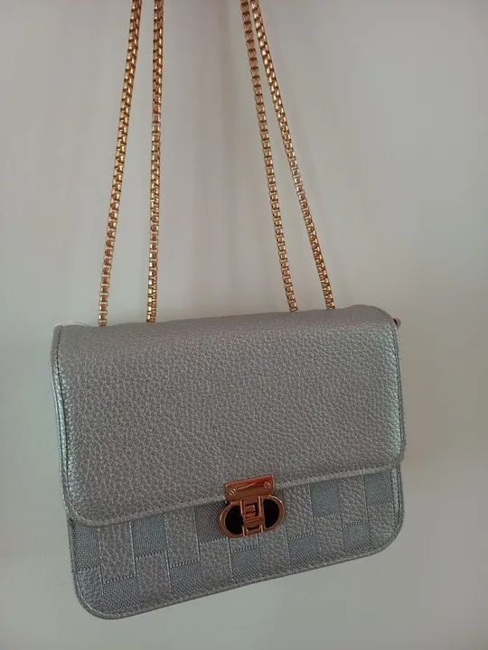 Bolsa de Ombro Prata - Foto 3