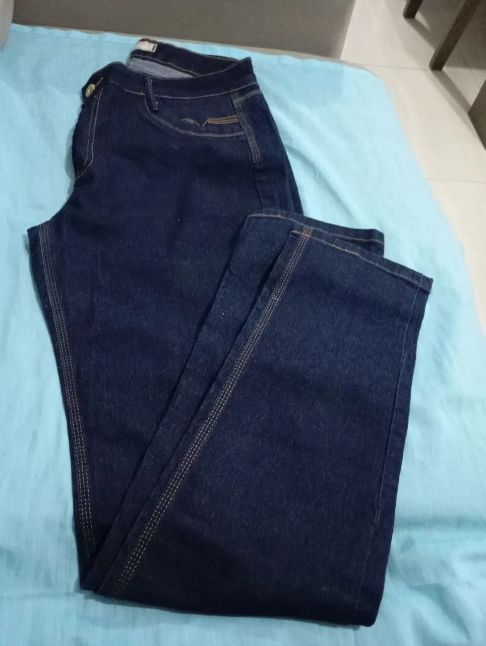 Jeans femenina Azul com lycra - Foto 2