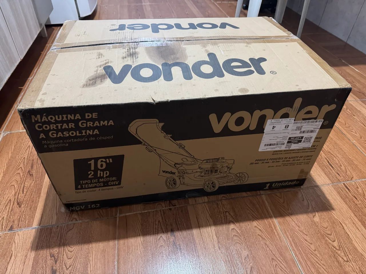 Máquina a gasolina para cortar grama, 16", 2 hp, MGV 162 VONDER - Foto 5