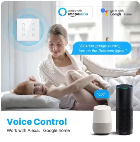 Interruptor Smart 6 teclas touch 4x4, compatível com Alexa. - Foto 4