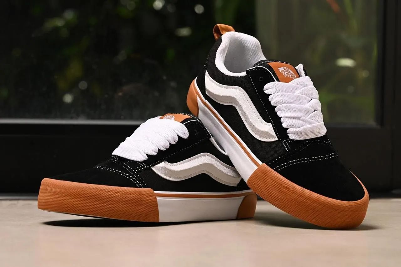 Marrom Claro Vans Com Solado Marrom Tênis Vans Knu Skool Suede