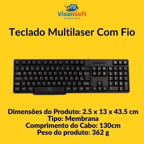 Teclado de Membrana Multilaser