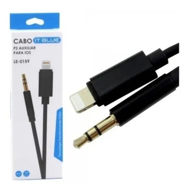 Cabo P2 Auxiliar Para Ios Compatível Com Ios 11 / 10.3