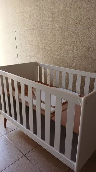Berço Theo Retrô Móveis Reller Branco - Foto 3