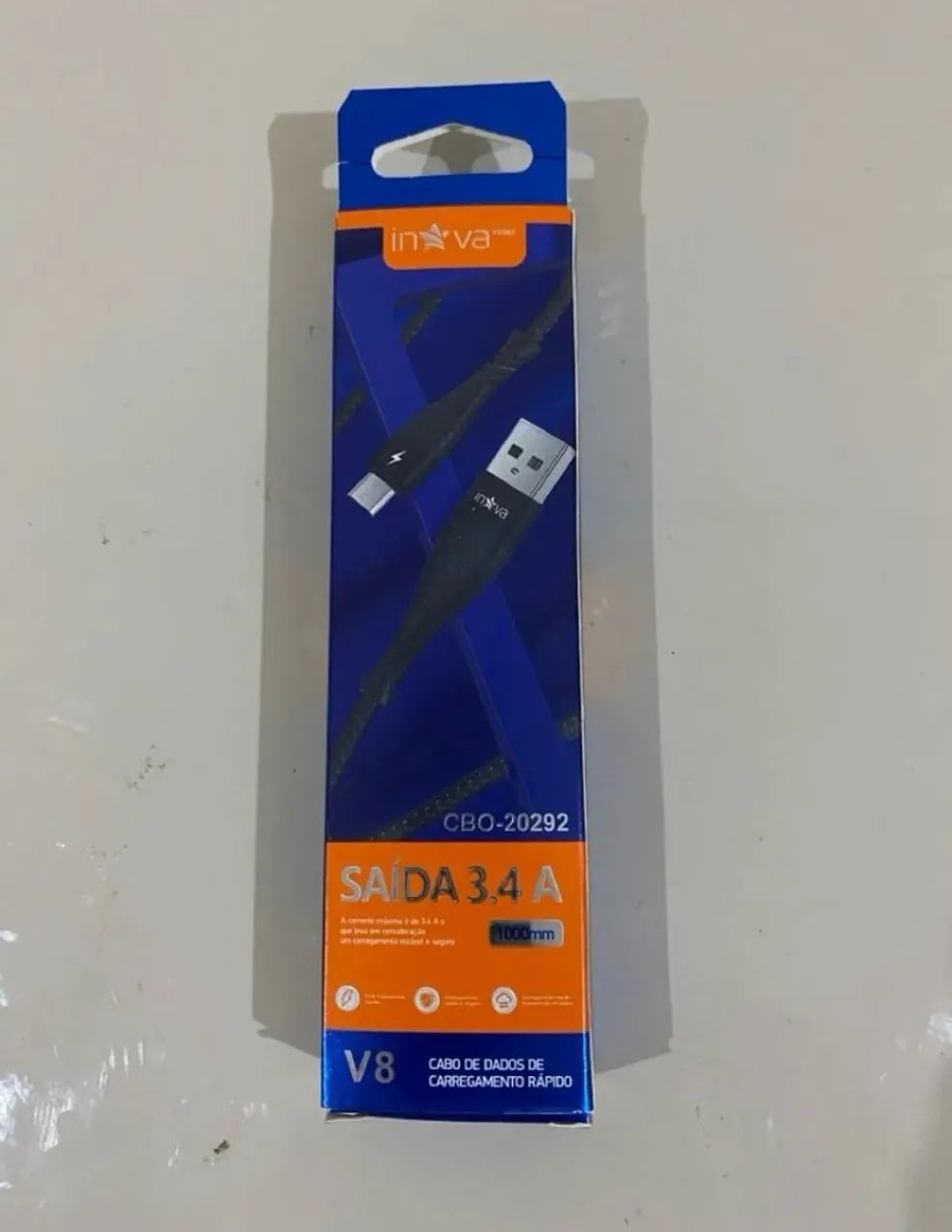 Cabo USB V8 3.4A Carregamento Rápido - Inova - Foto 3