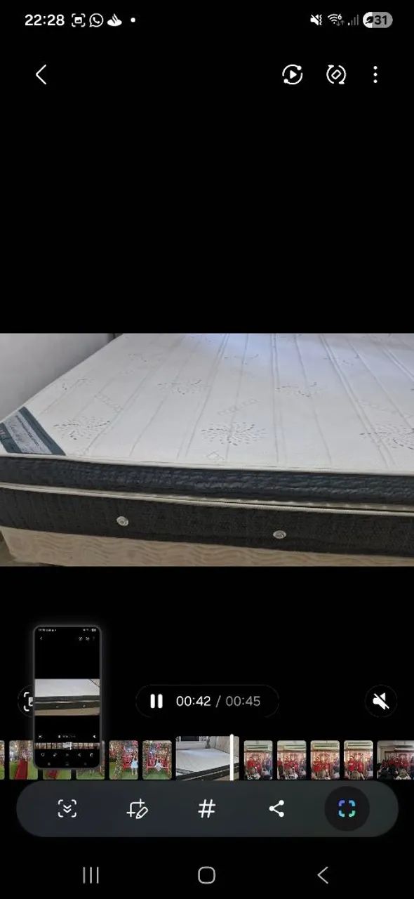 Cama Box king Size Ortobom Absolut Spring completa ( cabeceira e recamier baú capitonê) - Foto 4