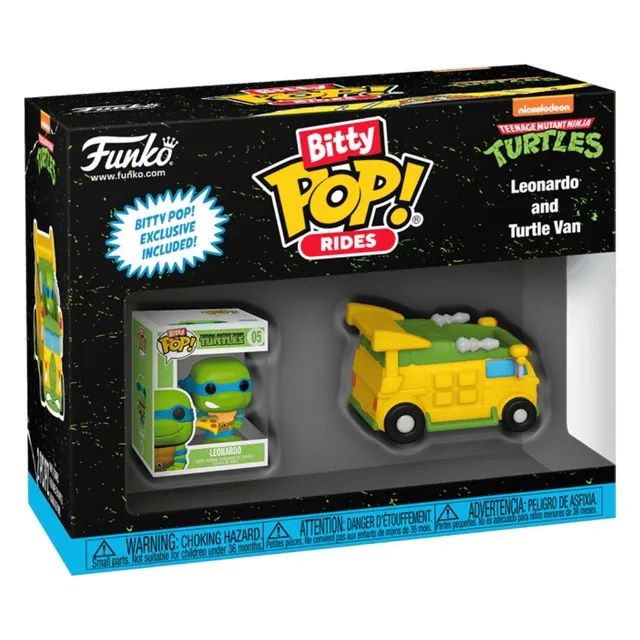 Funko Bitty Pop! Leonardo and Turtle Van - Teenage Mutant Ninja