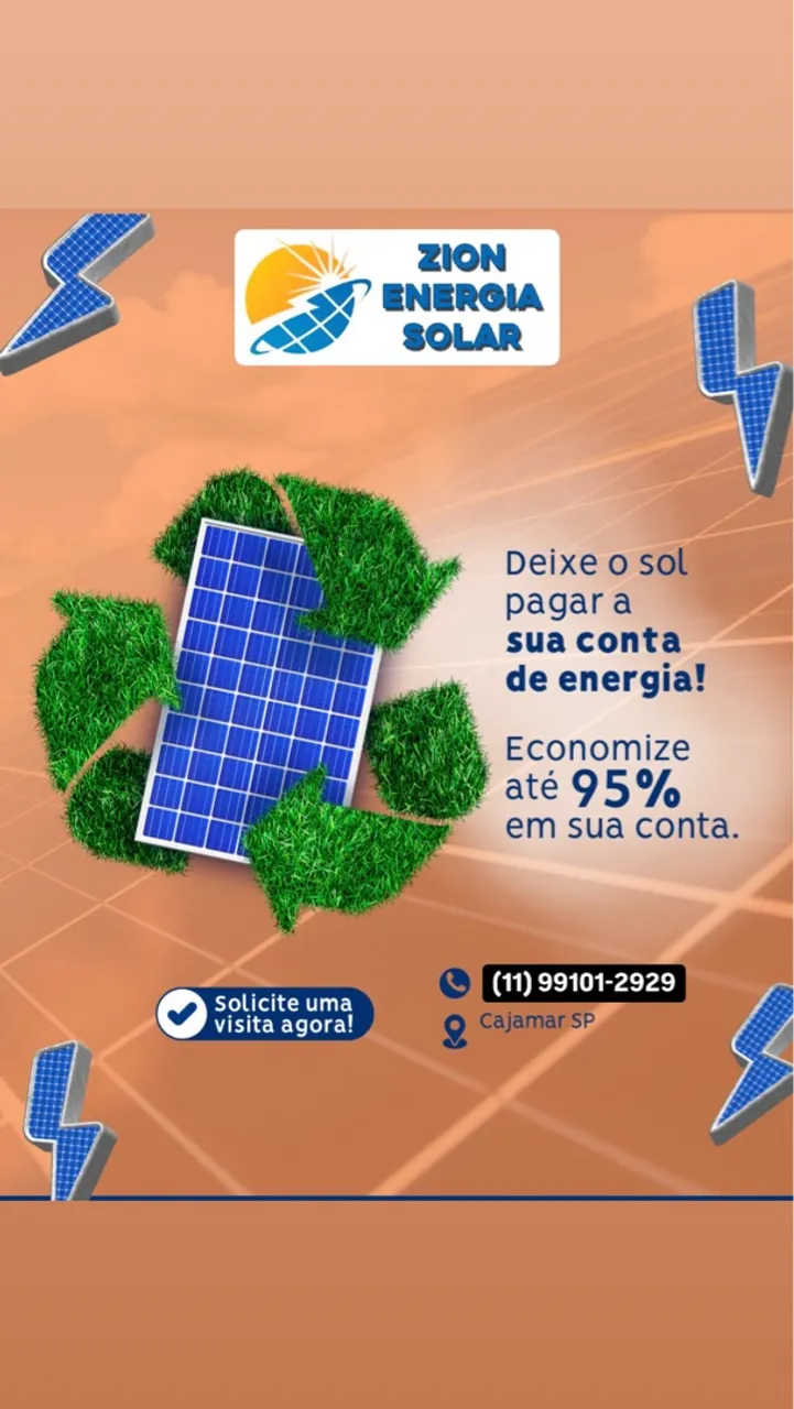 Instalação de placas solares em Cajamar e região