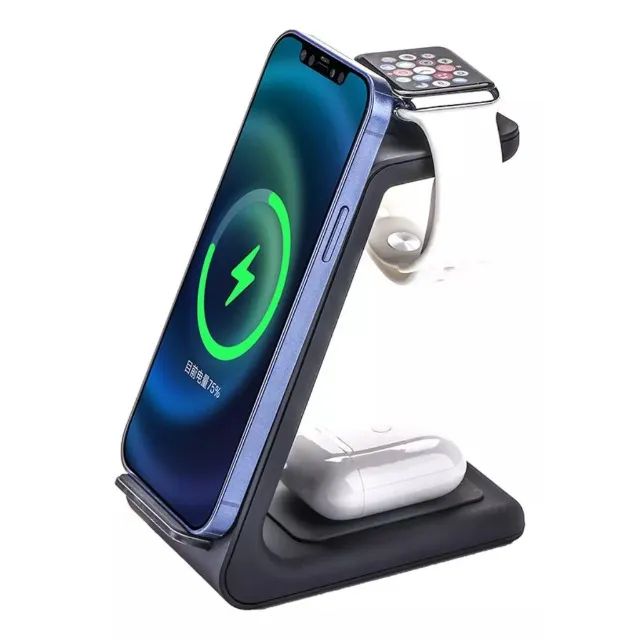 Carregador de Indução Wireless Inova 15W 3 em 1 CHAR-12467 Original