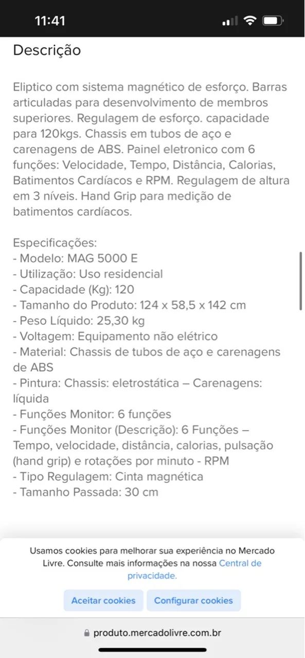 Elíptico MAG-5000 E - Aparelho de Ginástica - Foto 5