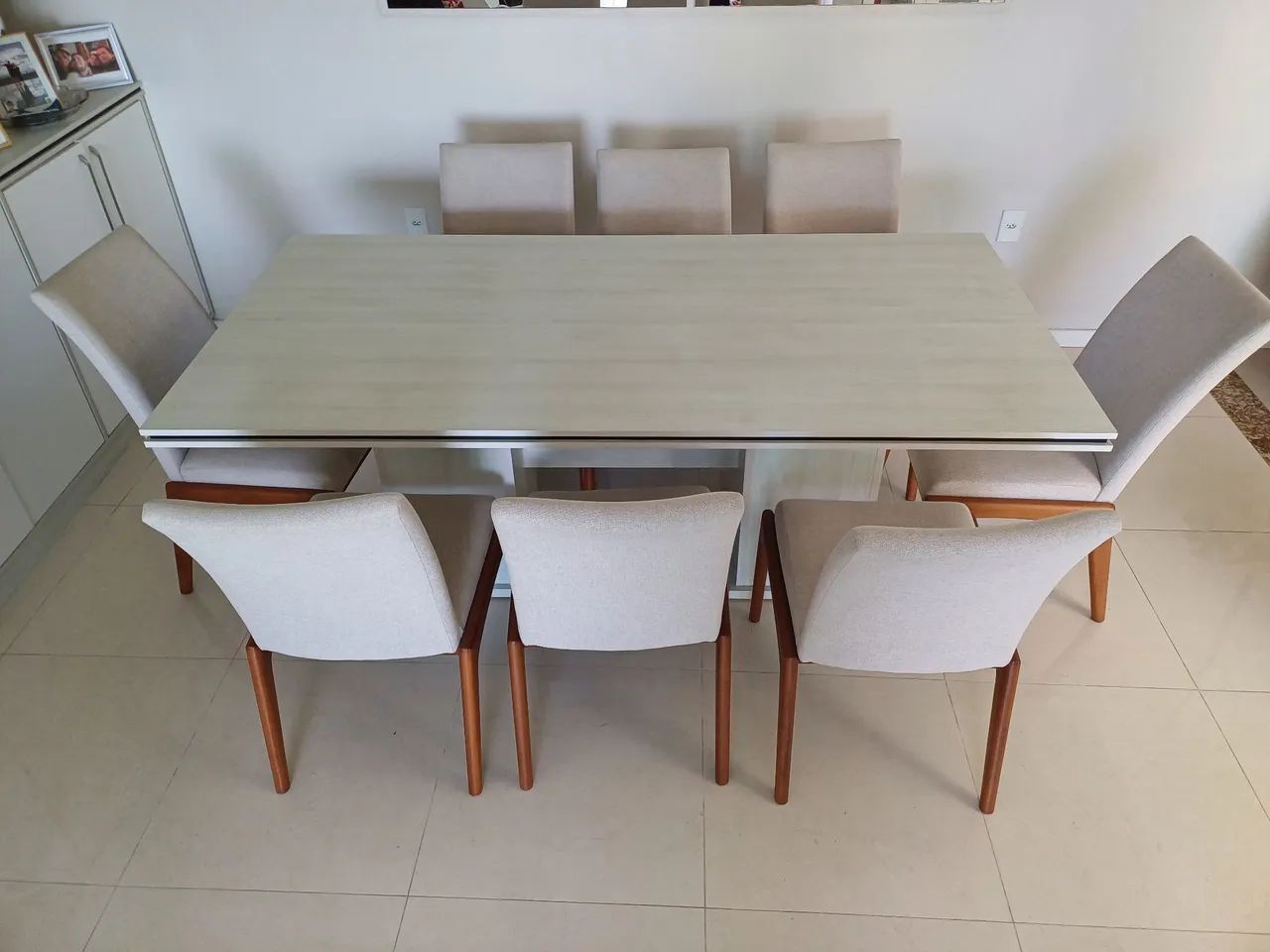 Conjunto de Mesa de Jantar 2×1mt com 8 Cadeiras - Foto 4