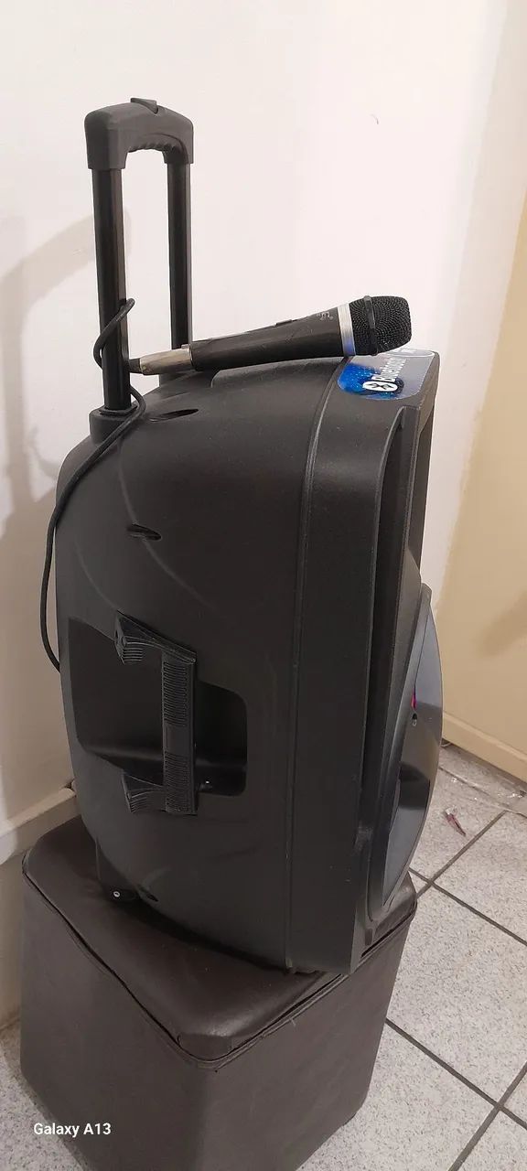 Caixa de Som Amplificada Mondial 500w com Microfone. - Foto 2