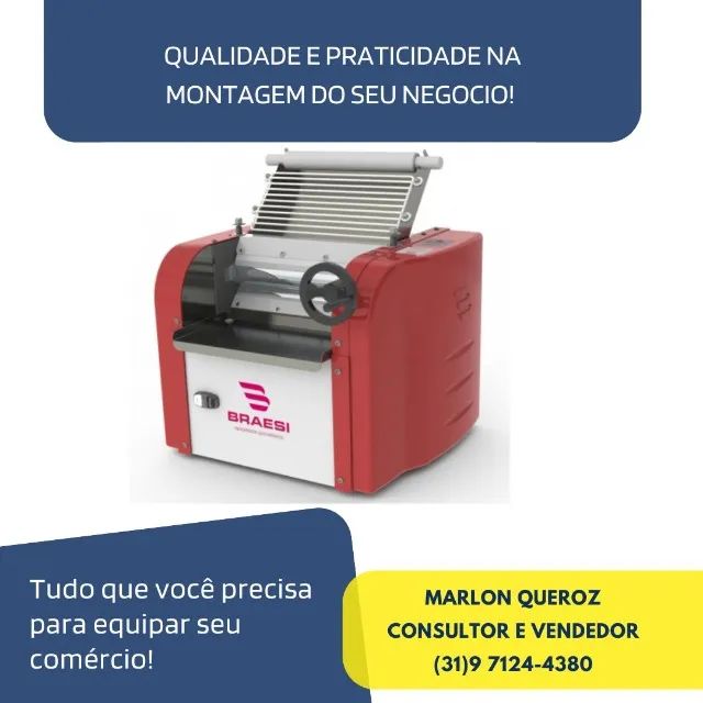 Cilindro de Massas 30CM de bancada Braesi