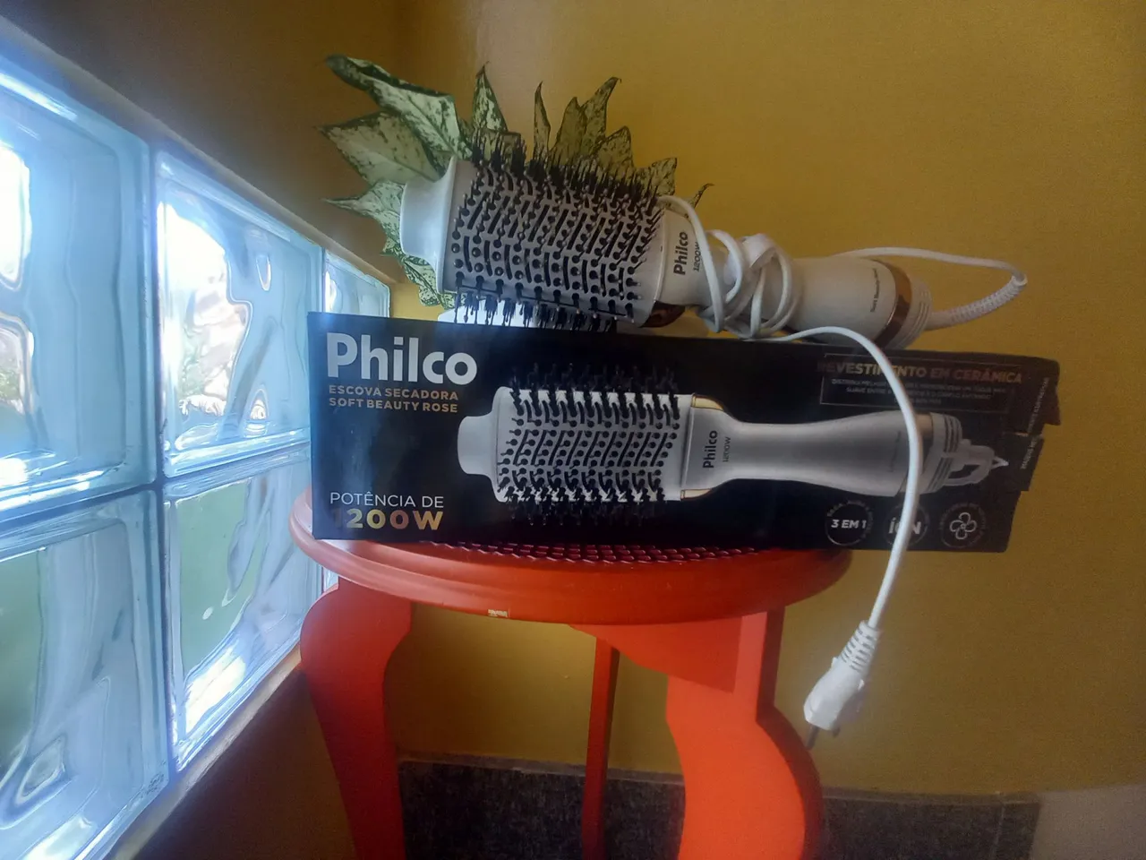 Secador de Cabelo Escova Philco Soft Beauty Rose 200W