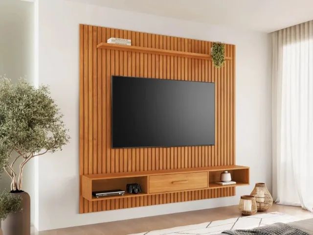 Painel Suspenso P/TVs Até 65 Polegadas Ripado 1.82M. Produto Novo Direto de Fábrica.
