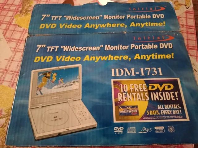 DVD portátil 7" TFT "widescreen" importado (U.S.A.) na caixa completo - Foto 2