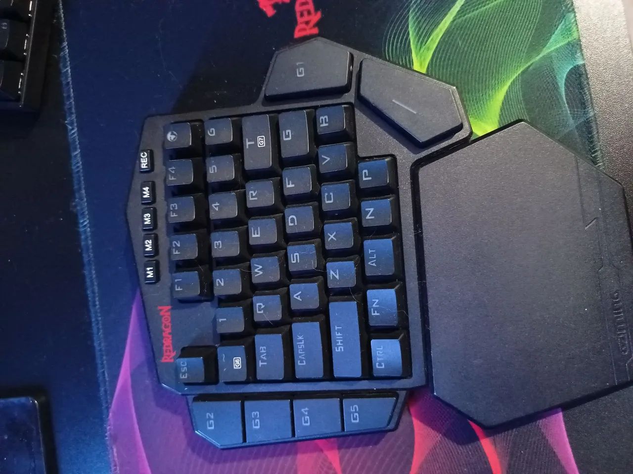 Teclado Redragon K585rgb Preto One Hand Sem Fio - Foto 3