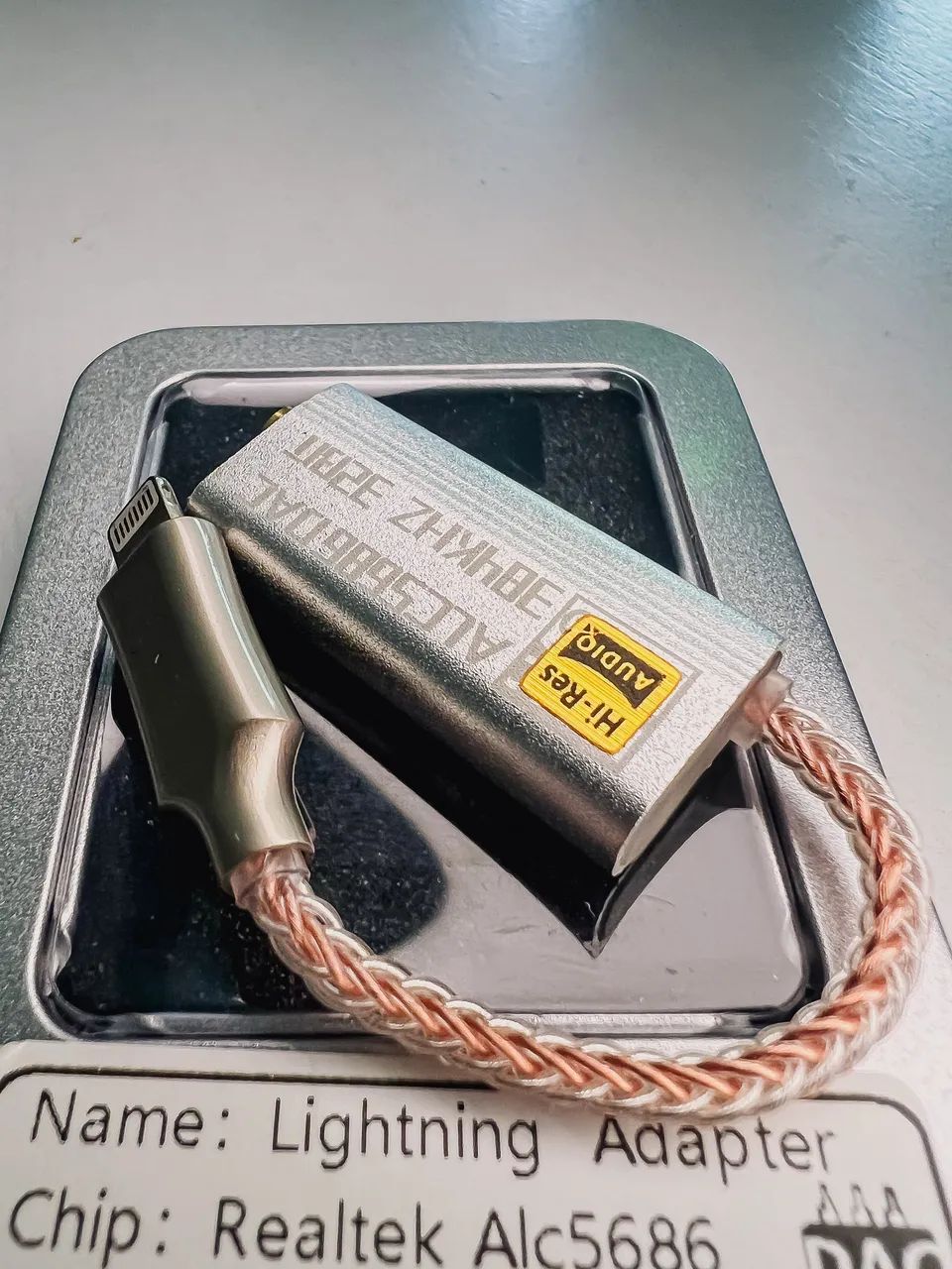 Dongle Dac lightning Alc5686 alta fidelidade 32bits/384khz iPhone  - Foto 2