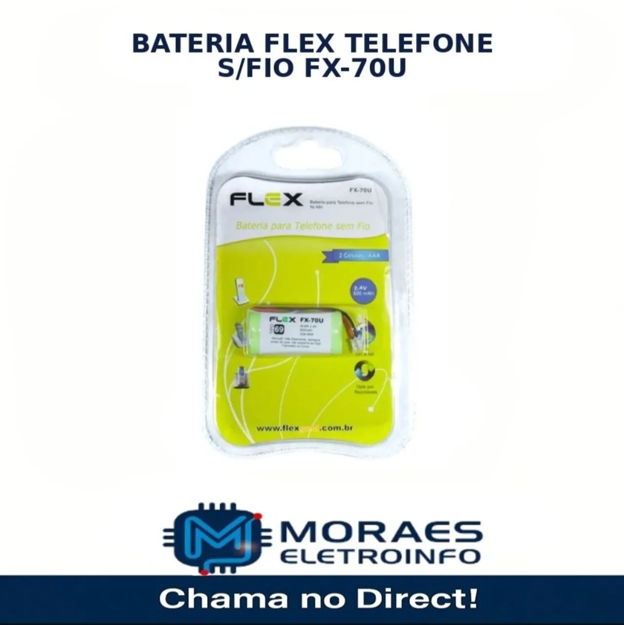 Bateria Flex para telefone sem fio 