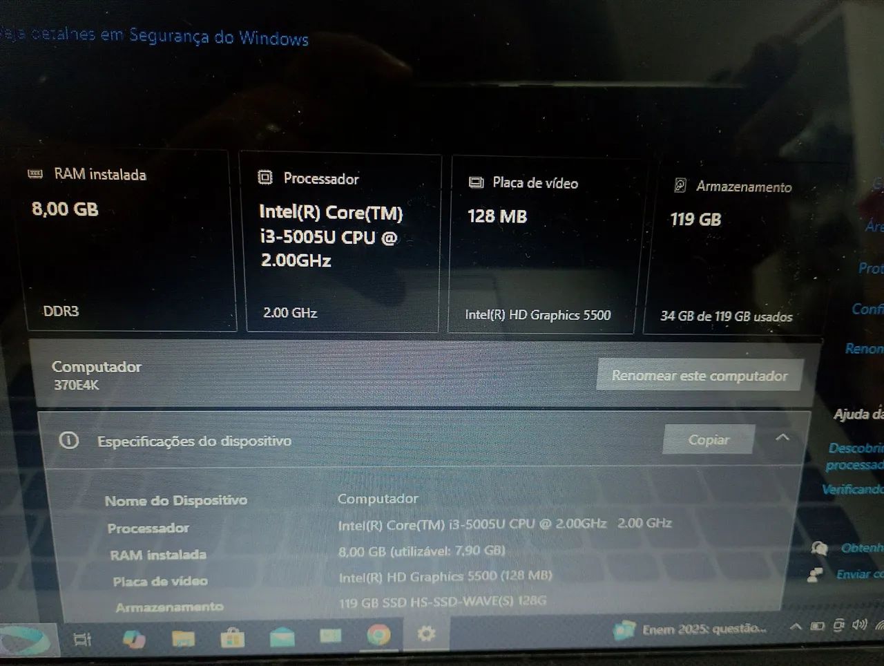 Notebook Samsung i3 5Gth/ 8Gb ram/ ssd - Foto 3