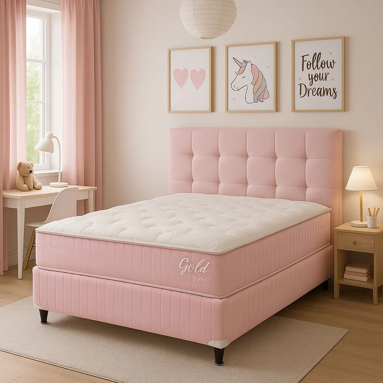 Cama Box Casal Gold Style (Entrega grátis e imediata para Fortaleza)