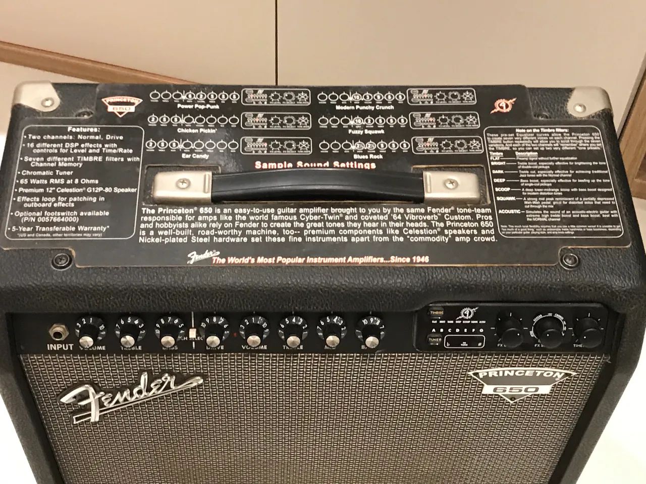 Amplificador Fender princeton 650 - Instrumentos musicais - Parque