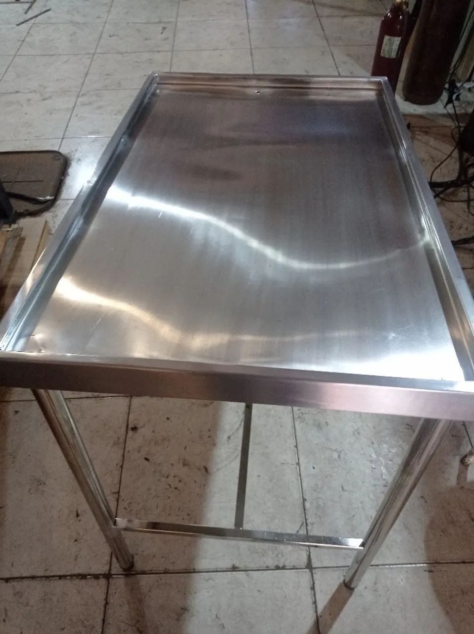 Mesa de Inox para fabricação de queijo 