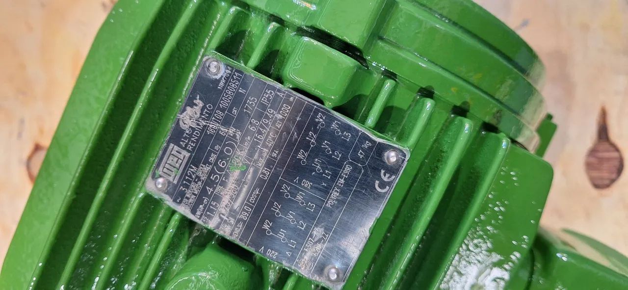 Motor elétrico trifásico 6 cv rpm 1735 baixa rotação. - Foto 6