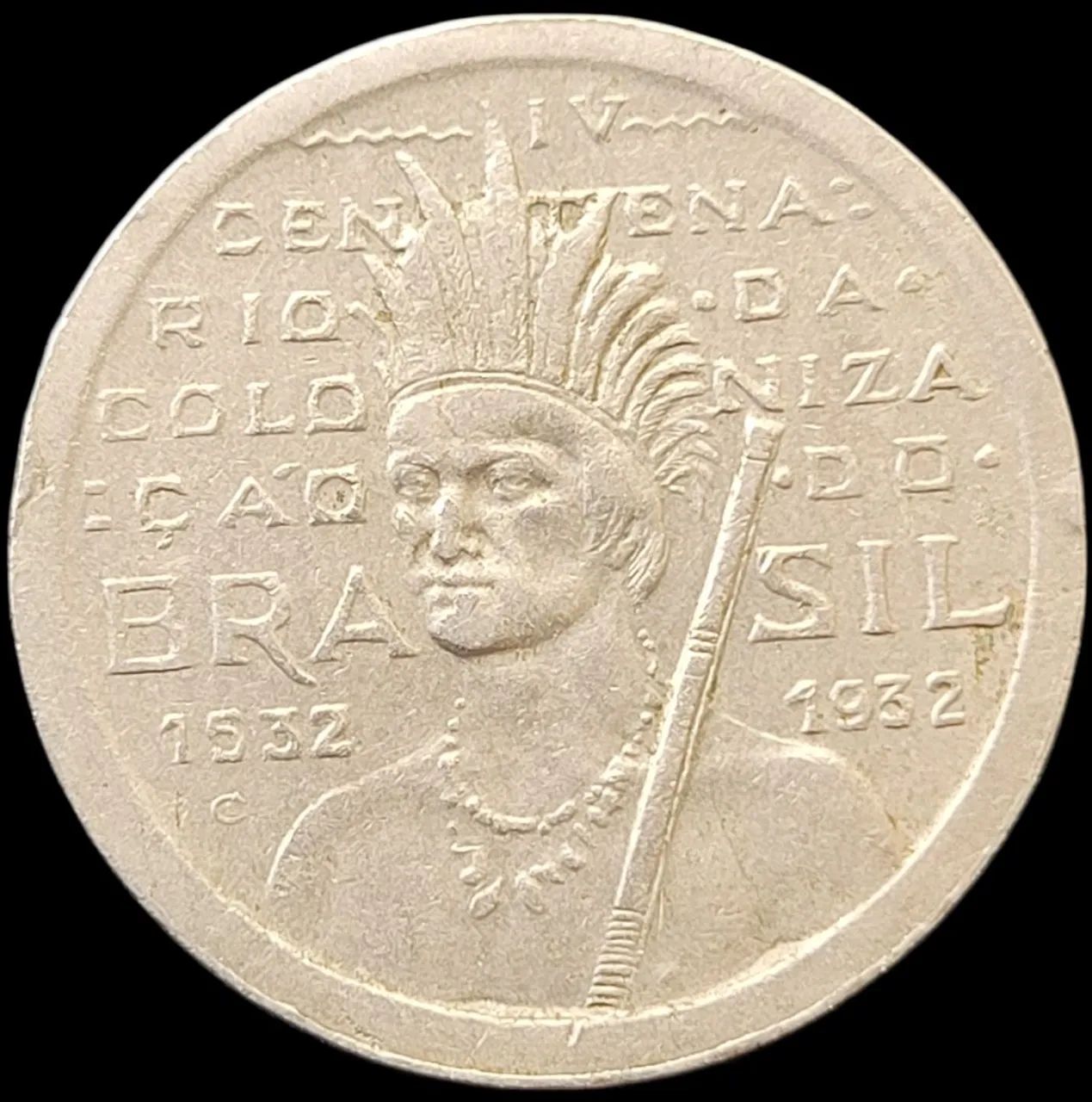 Moeda vicentina 100 réis 1932 - Foto 2