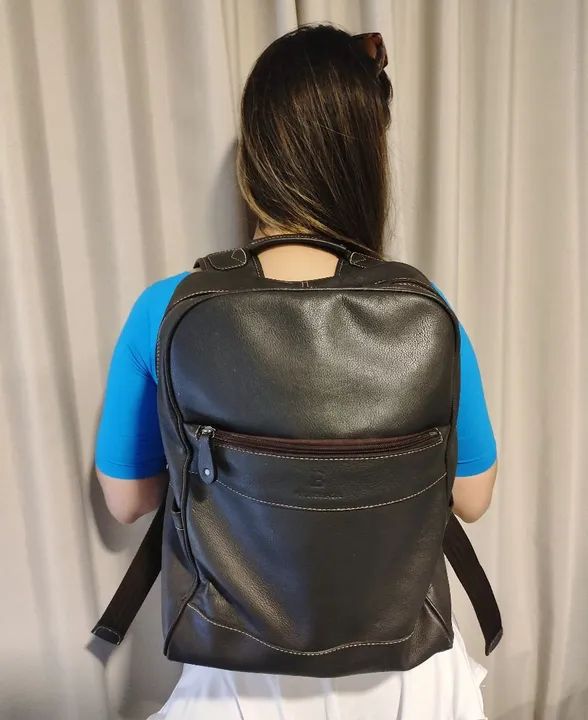 Mochila de couro Pelli Brasil - Foto 6