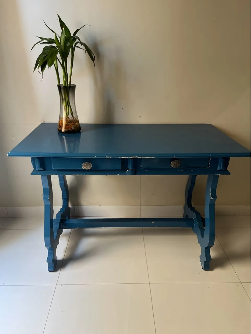 Escrivaninha provenzal de design retrô (alto padrão) madeira cedro