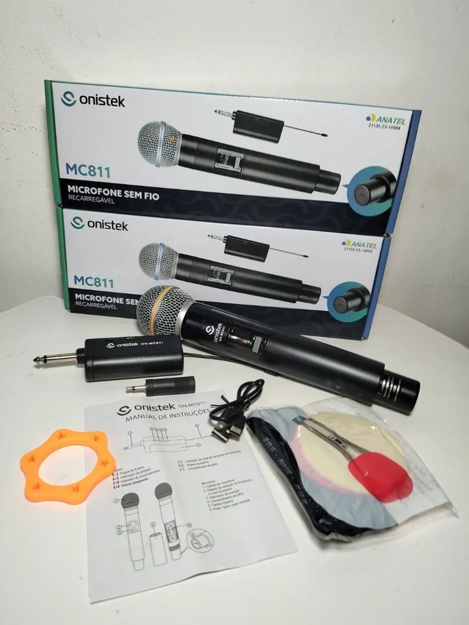 Microfone Sem Fio Profissional Uhf Visor Digital Onistek. Entrega Grátis!