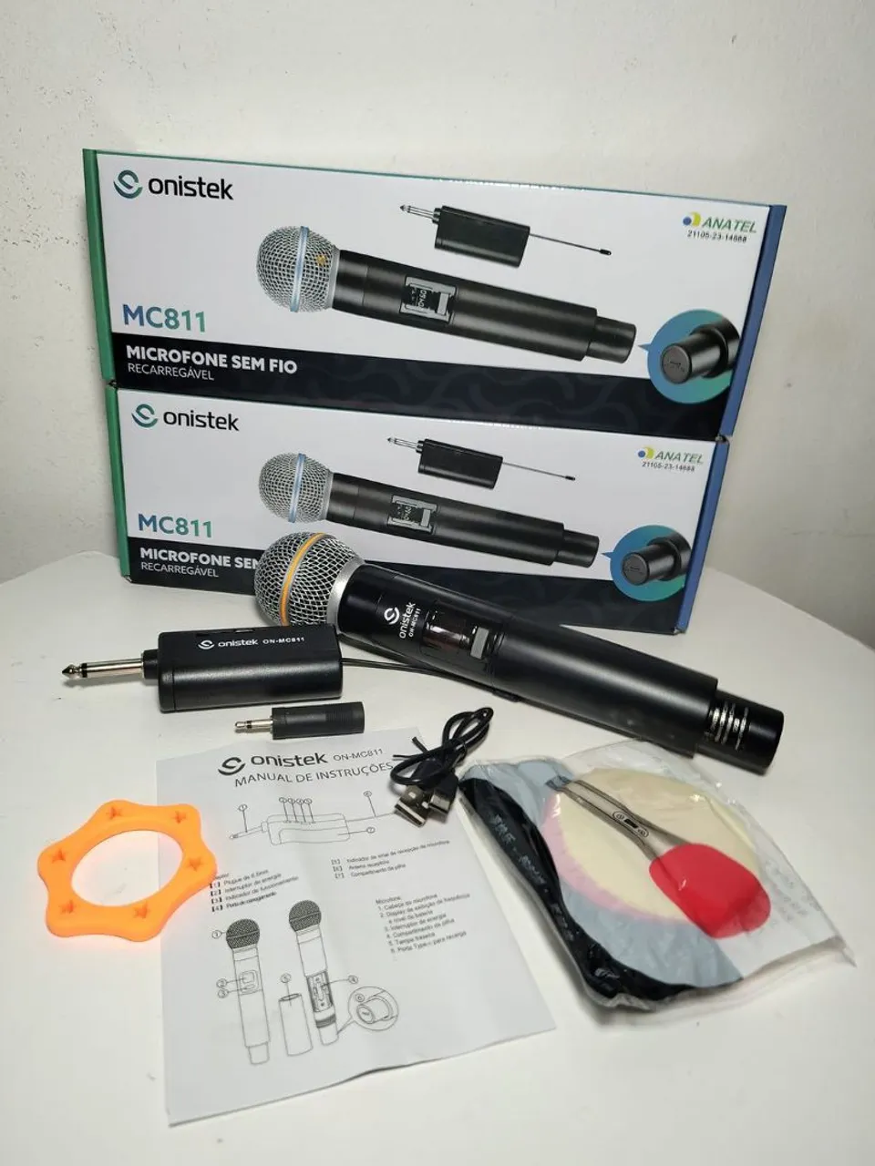 Microfone Sem Fio Profissional Uhf Visor Digital Onistek. Entrega Grátis!