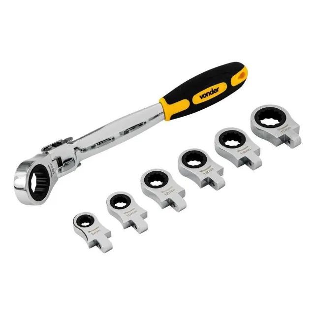 Chave Estrela Com Catraca Intercambiáveis 8x19mm Vonder - Foto 2