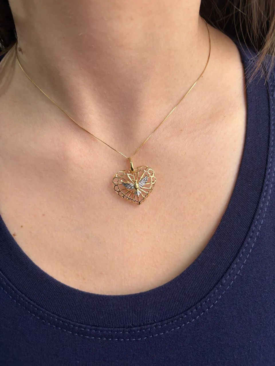 Pingente Espírito Santo em Ouro 18k  - Foto 3