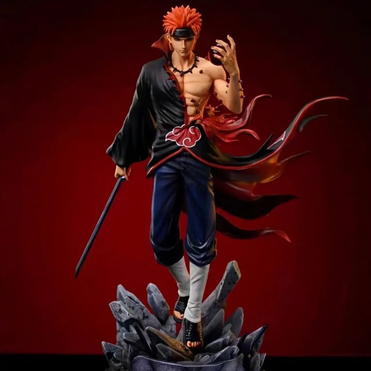 Boneco Pain Akatsuki Naruto Shippuden Diorama 23cm - Foto 4