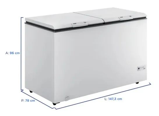 Freezer Consul 534 Litros com 2 Portas Horizontal Degelo Manual CHB53EB - Branco - 220 Vol - Foto 3