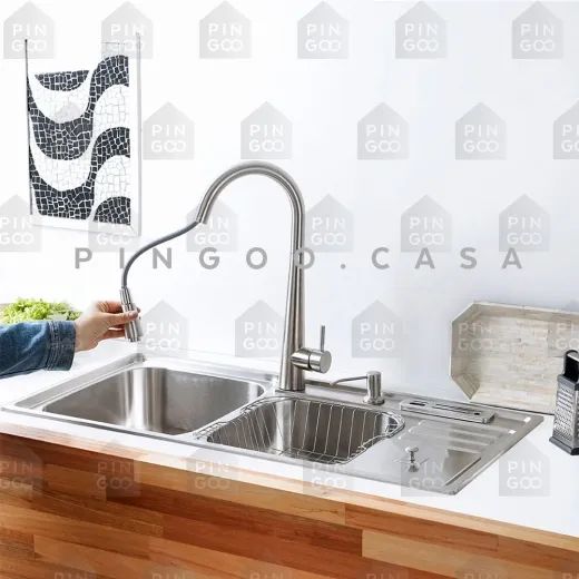 (NOVO) Cuba Dupla Gourmet de Aço Inox 92x45cm Nukini - Foto 2