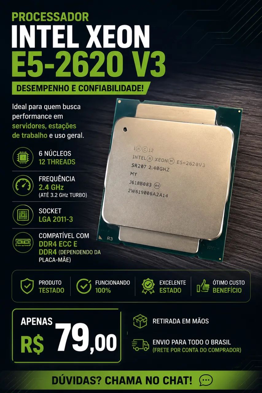 Procesador  Xeon e5 2620 v3