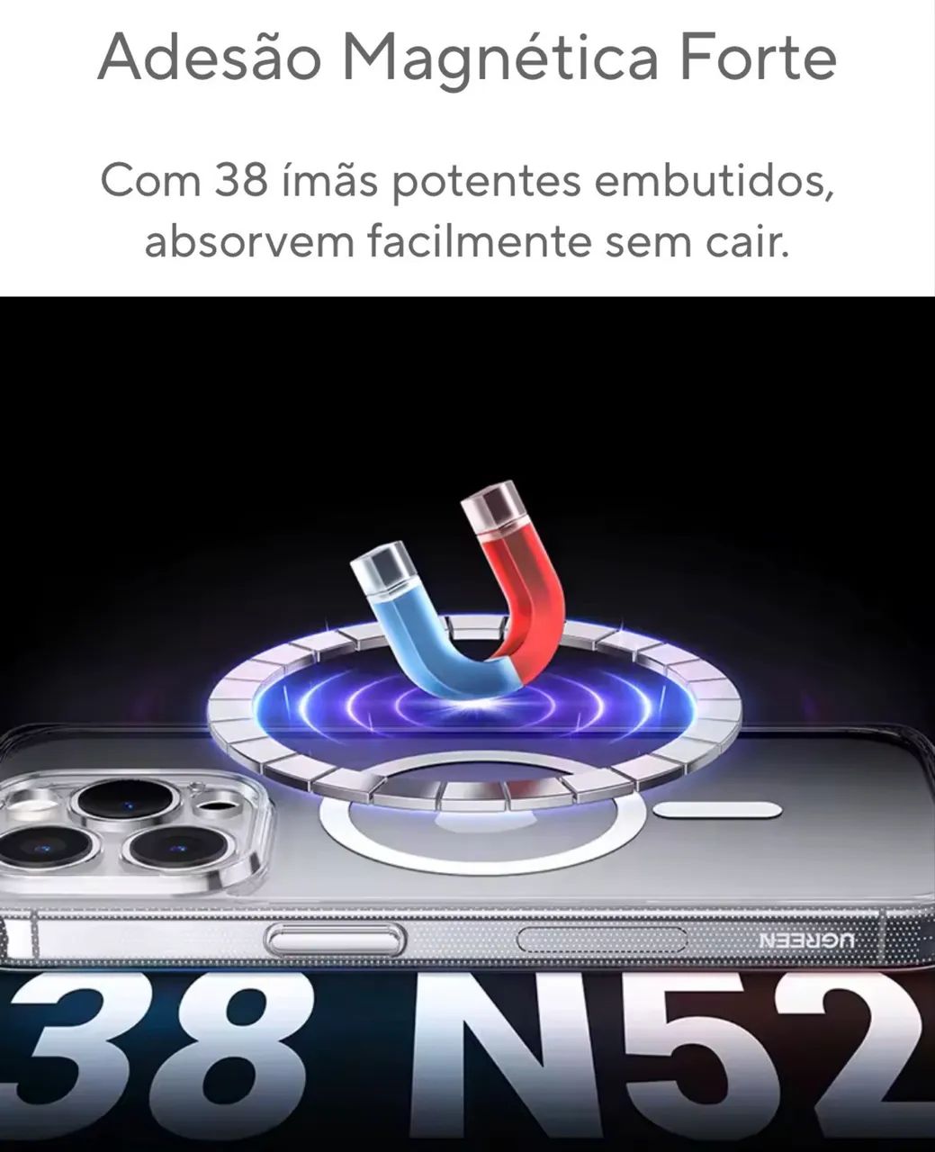 Capa case iphone 16 pro magsafe - Ugreen - lacrado!! - Foto 5