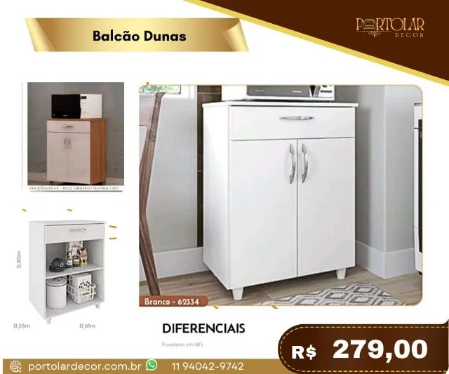 Balcão Dunas a pronta entrega 