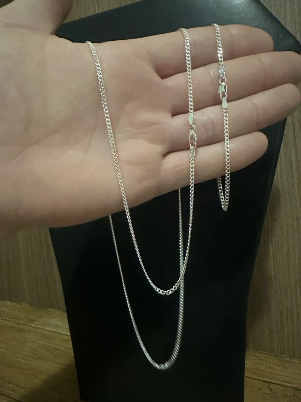 Corrente e Pulseira de Prata - Foto 2