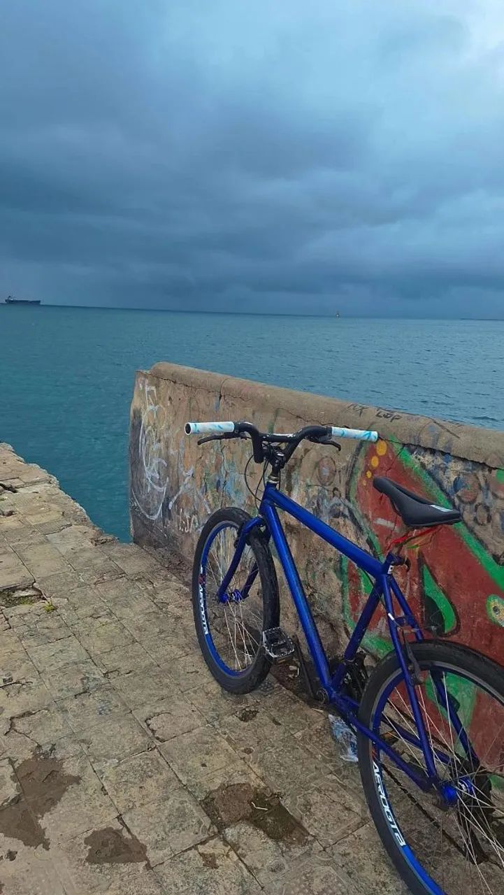 Bicicleta aro 26 com marcha e freio revisada.
